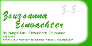 zsuzsanna einvachter business card